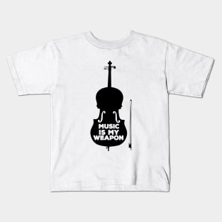 Music is My Weapon Kids T-Shirt